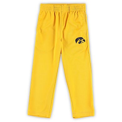Preschool Black/Gold Iowa Hawkeyes Red Zone Jersey & Pants Set