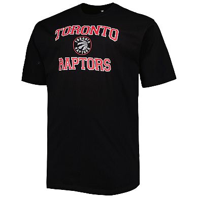Men's Black Toronto Raptors Big & Tall Heart & Soul T-Shirt