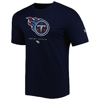Men's New Era Navy Tennessee Titans Combine Authentic Ball Logo T-Shirt