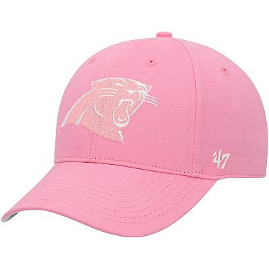 Girls Youth '47 Pink Carolina Panthers Rose MVP Adjustable Hat