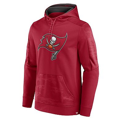 Men's Fanatics Branded Red Tampa Bay Buccaneers On The Ball Pullover Hoodie