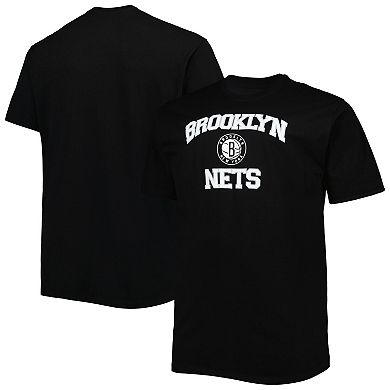 Men's Black Brooklyn Nets Big & Tall Heart & Soul T-Shirt