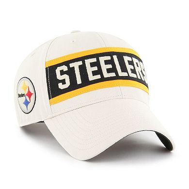 Men's '47 Cream Pittsburgh Steelers Crossroad MVP Adjustable Hat