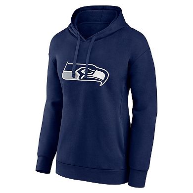 Women's Fanatics Branded DK Metcalf Navy Seattle Seahawks Player Icon Name & Number V-Neck Pullover Hoodie