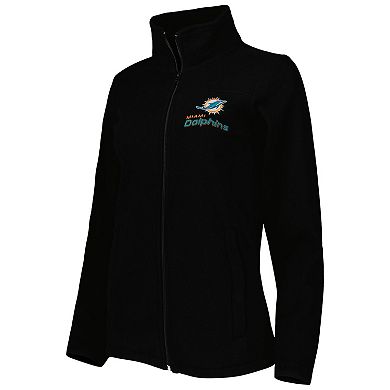Women's Dunbrooke Black Miami Dolphins Hayden Polar Full-Zip Jacket