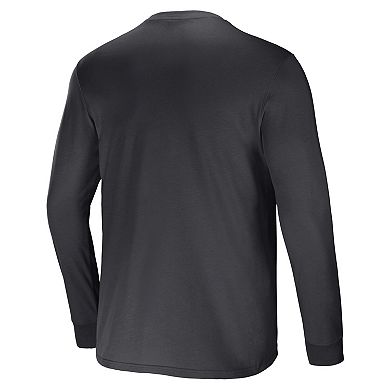 Men's NFL x Darius Rucker Collection by Fanatics Black Pittsburgh Steelers Team Long Sleeve Pocket T-Shirt