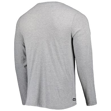 Men's New Era Heathered Gray Houston Texans Combine Authentic Red Zone Long Sleeve T-Shirt