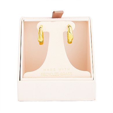 Paige Harper 14k Gold Over Recycled Brass Twisted Open Hoop Earrings