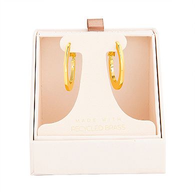 Paige Harper 14k Gold Over Recycled Brass Flat Circle Hoop Earrings