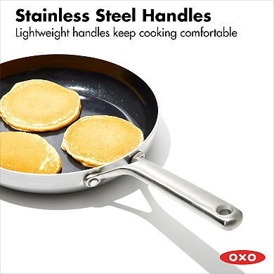 OXO Mira 3-Ply Stainless Steel 10-in. Non-Stick Frypan