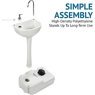 Hike Crew Portable Sink, Outdoor Sink & Hand Washing Station, 19L Water Tank
