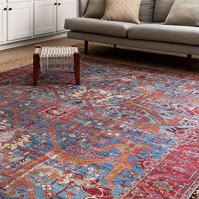 Loloi II Loren Blue Red Rug