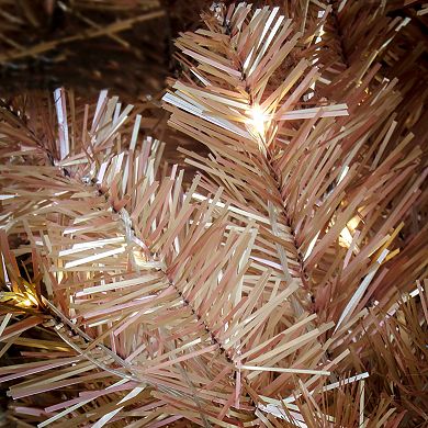 National Tree Company 9-ft. Pre-Lit Rose Gold Finish Metallic Artificial Christmas Tree