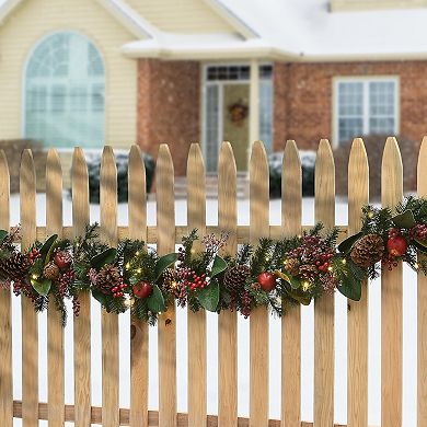 National Tree Company 9-ft. Rural Homestead LED Artificial Garland