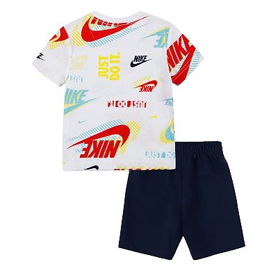 Toddler Boy Nike Logos Tee & Shorts Set