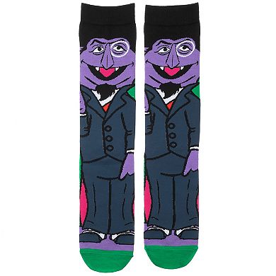 Men's Sesame Street Count Von Count Crew Socks