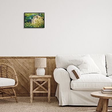 Stupell Home Decor Peaceful Sunflower Countryside Framed Wall Art