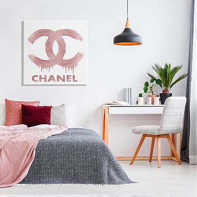 Stupell Home Decor Dripping Paint Chanel Logo Canvas Wall Art