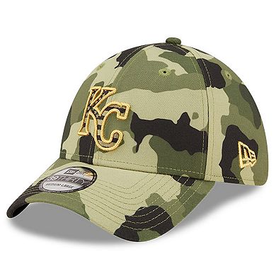 Men's New Era Camo Kansas City Royals 2022 Armed Forces Day 39THIRTY Flex Hat