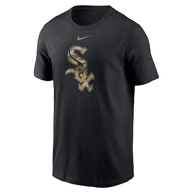 Men's Nike Black Chicago White Sox Camo Logo Team T-Shirt