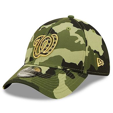 Men's New Era Camo Washington Nationals 2022 Armed Forces Day 39THIRTY Flex Hat