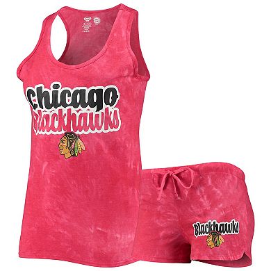 Women's Concepts Sport Red Chicago Blackhawks Billboard Racerback Tank Top & Shorts Set