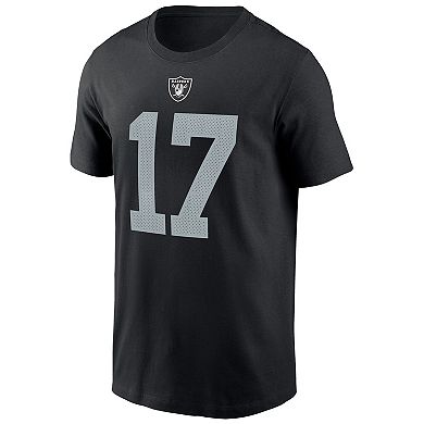 Men's Nike Davante Adams Black Las Vegas Raiders Player Name & Number T-Shirt