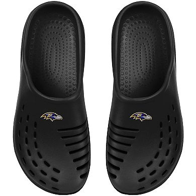 Youth FOCO Black Baltimore Ravens Sunny Day Clogs