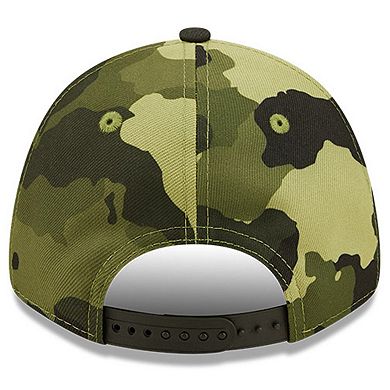 Men's New Era Camo Chicago Cubs 2022 Armed Forces Day 9FORTY Snapback Adjustable Hat