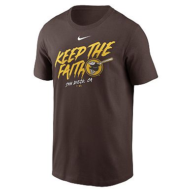 Men's Nike Heathered Gray San Diego Padres Keep the Faith Local Team T-Shirt