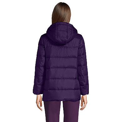 Women's Lands' End Hooded Channel Down Jacket