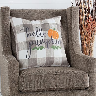 Greendale Home Fashions Fall Seasonal Hello Pumpkin Throw Pillow