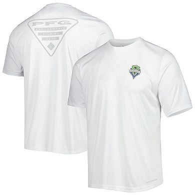 Men's Columbia Olympic White Seattle Sounders FC Terminal Tackle Omni-Shade T-Shirt