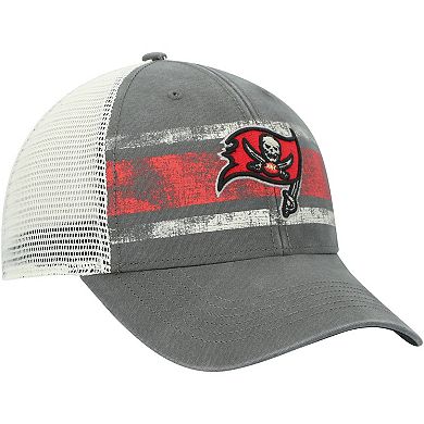 Men's '47 Charcoal/White Tampa Bay Buccaneers Interlude MVP Trucker Snapback Hat
