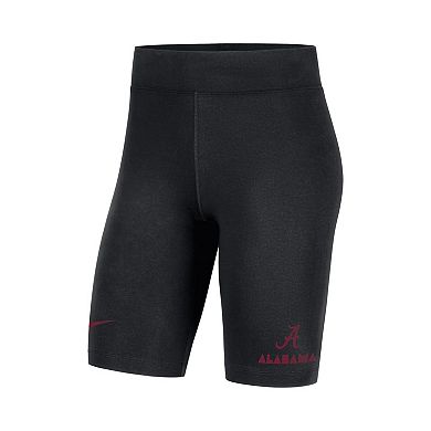 Women's Nike Black Alabama Crimson Tide Essential Tri-Blend Bike Shorts