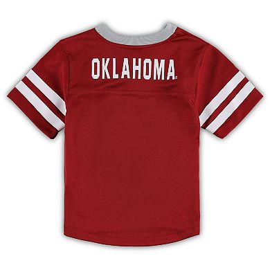Preschool Crimson/Gray Oklahoma Sooners Red Zone Jersey & Pants Set