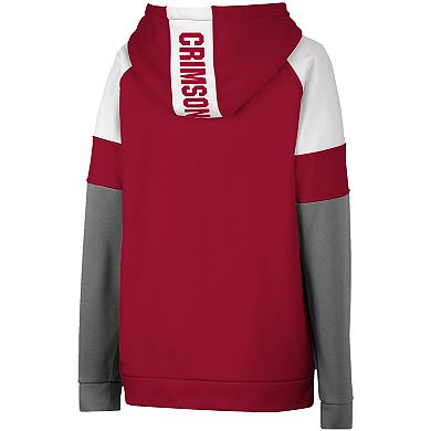 Youth Colosseum Crimson Alabama Crimson Tide Colorblocked Raglan Pullover Hoodie