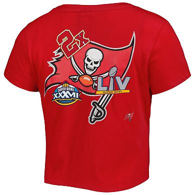 Women's New Era Red Tampa Bay Buccaneers Historic Champs T-Shirt