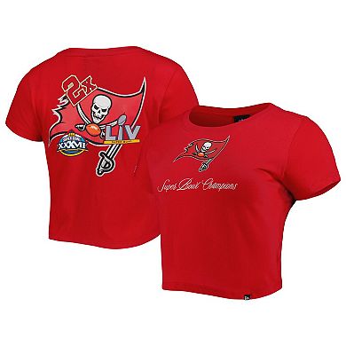 Women's New Era Red Tampa Bay Buccaneers Historic Champs T-Shirt