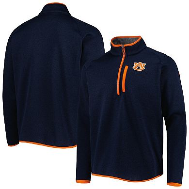 Men's Columbia Navy Auburn Tigers Canyon Point Omni-Shield Raglan Half-Zip Top