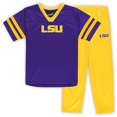 Preschool Purple/Gold LSU Tigers Red Zone Jersey & Pants Set