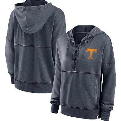 Women's Fanatics Branded Heathered Charcoal Tennessee Volunteers Overall Speed Lace-Up Pullover Hoodie