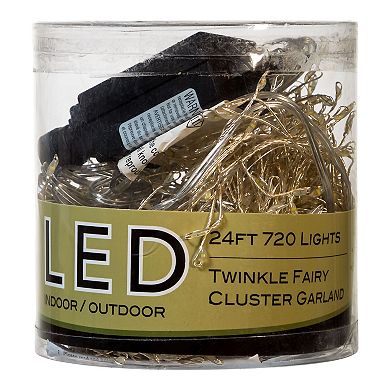 Kurt Adler 720-Light Twinkle LED Fairy Cluster String Light Garland