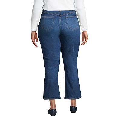 Plus Size Lands' End Recover Cropped Flare Leg Jeans