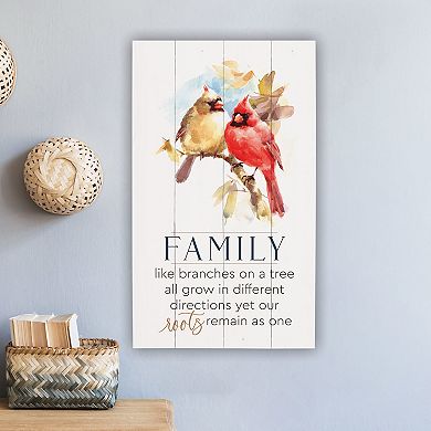 Cardinal Family Slatted Wall Decor