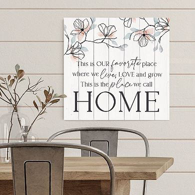 Favorite Place Home Slatted Wall Decor