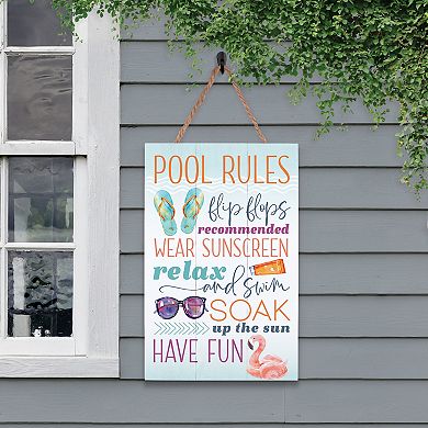 Pool Rules Wall Decor