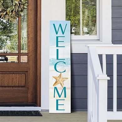 Welcome Pallet Porch Leaner Floor Decor