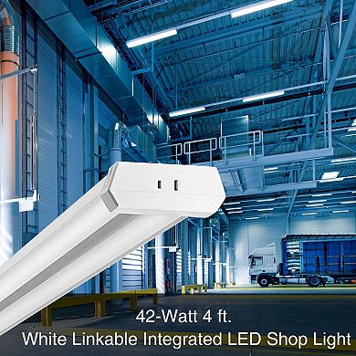 Defong 42W LED 4 Foot Shop Light Ceiling Light Surface Mount Pack of 4