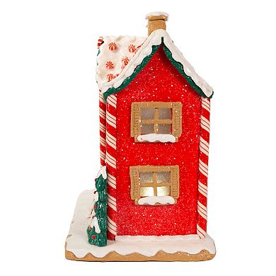 Faux Gingerbread Music LED House Table Decor